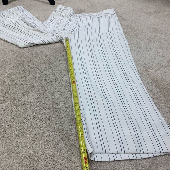 BANANA Republic tailored performance white black pinstriped culottes pants Sz 8 - Picture 7 of 8
